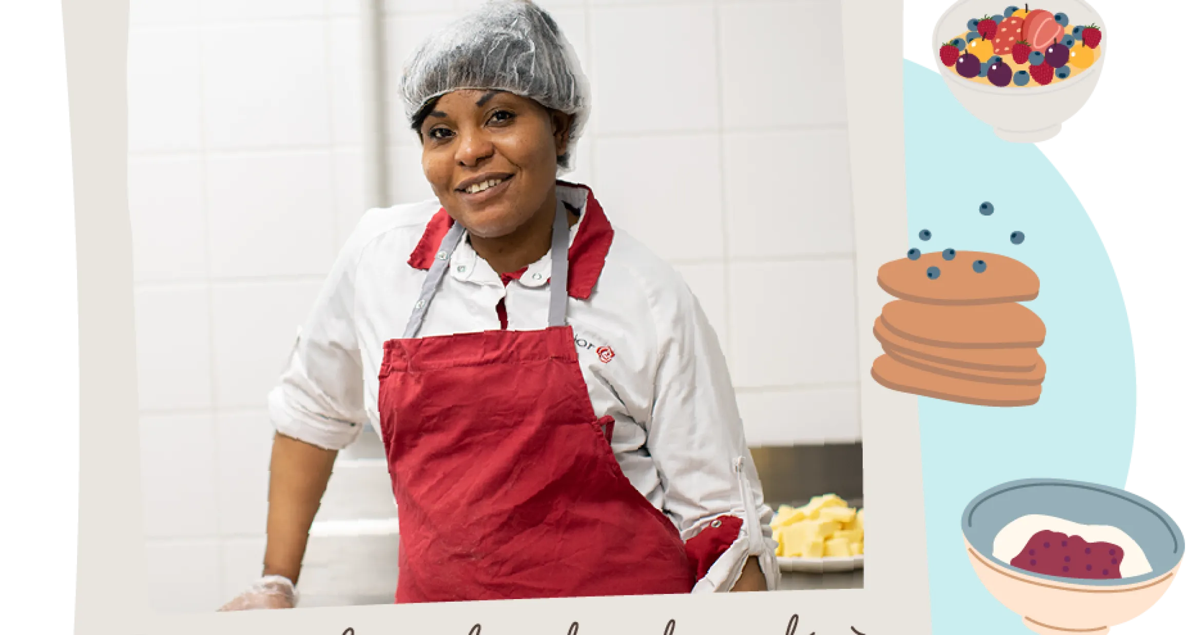 Bibi, employée de restauration pâtissière