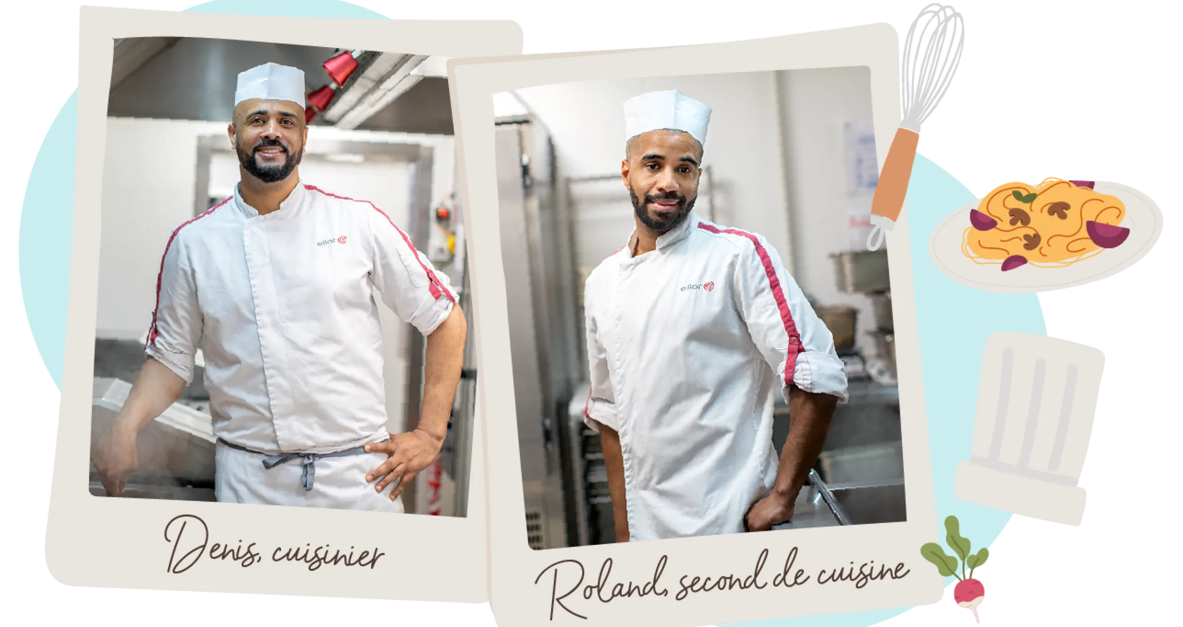 Denis, cuisinier & Roland, second de cuisine