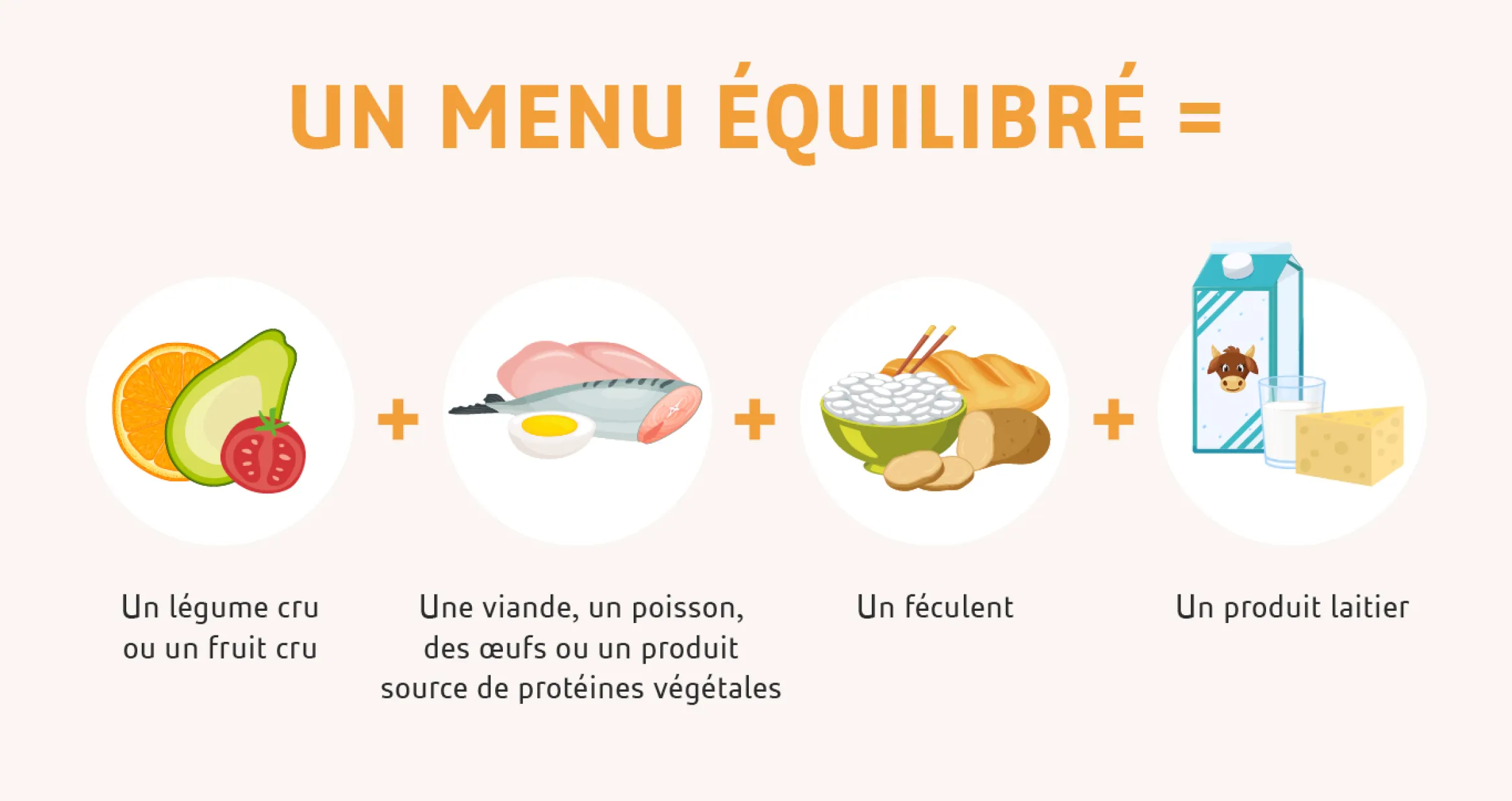 Les 4 composants d'un menu équilibré