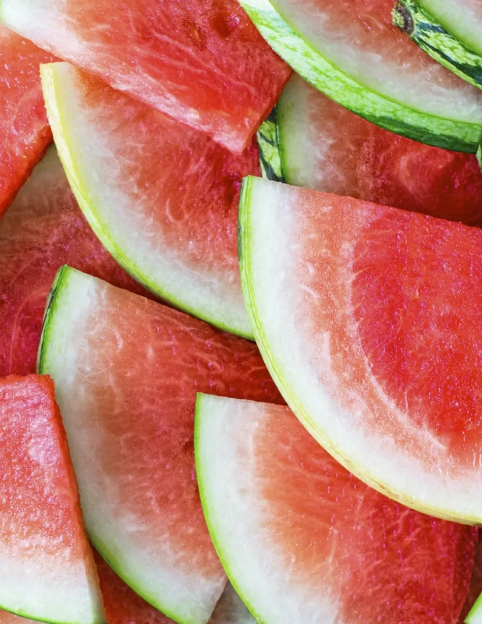 Sliced watermelon