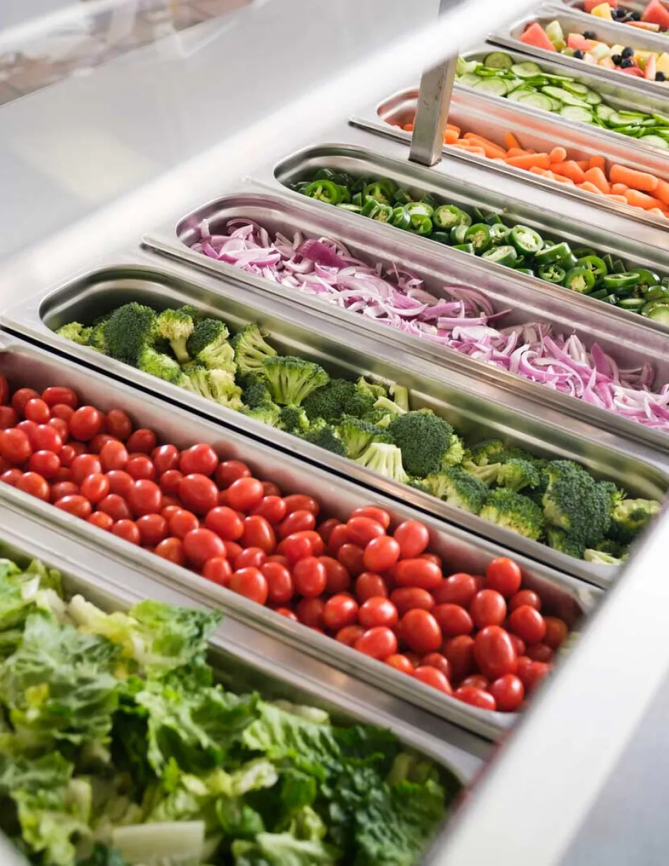 Overview of salad bar